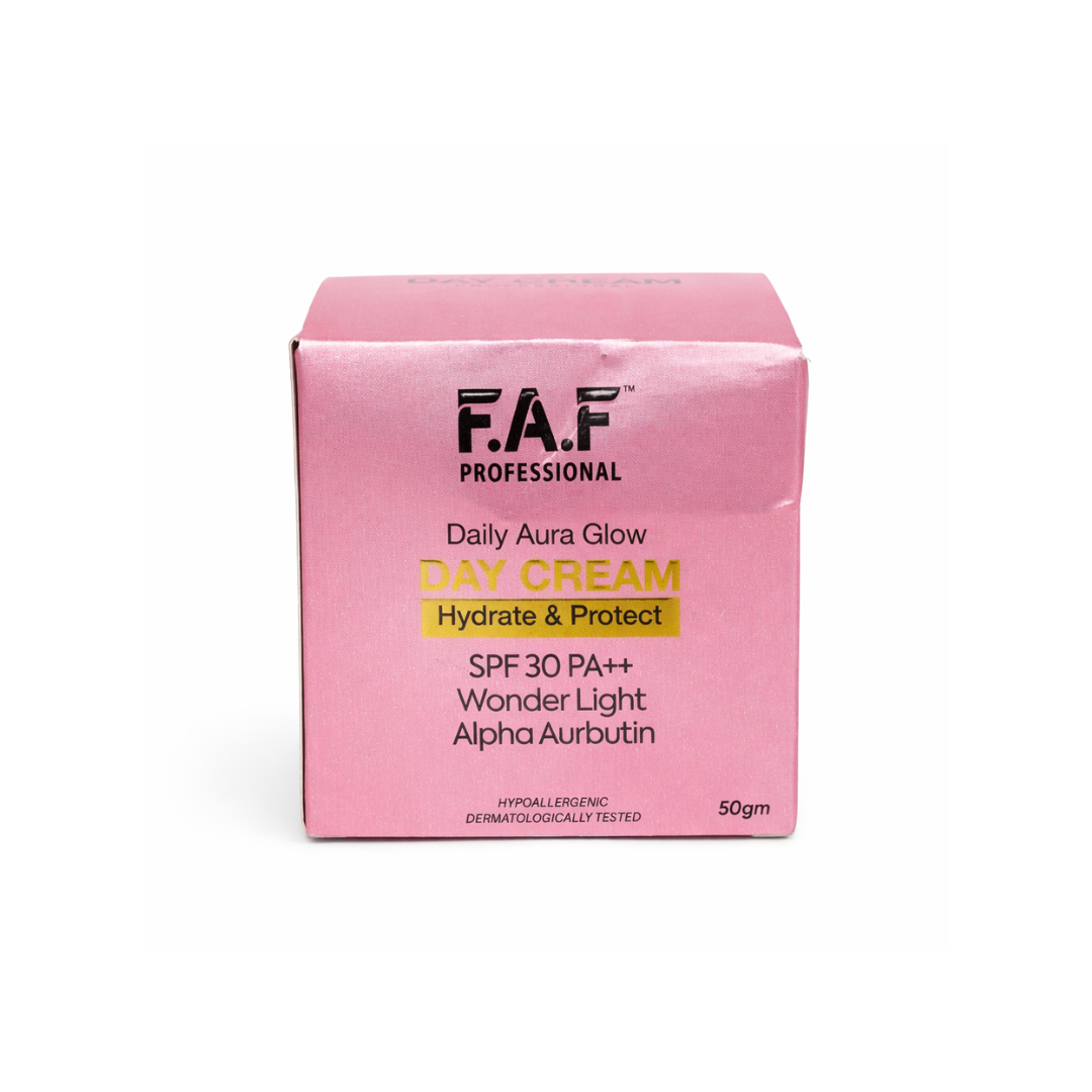 F.A.F Professional Daily Aura Glow Day Cream SPF 30 PA++ | Hydrating Face Cream 50g - Image 2